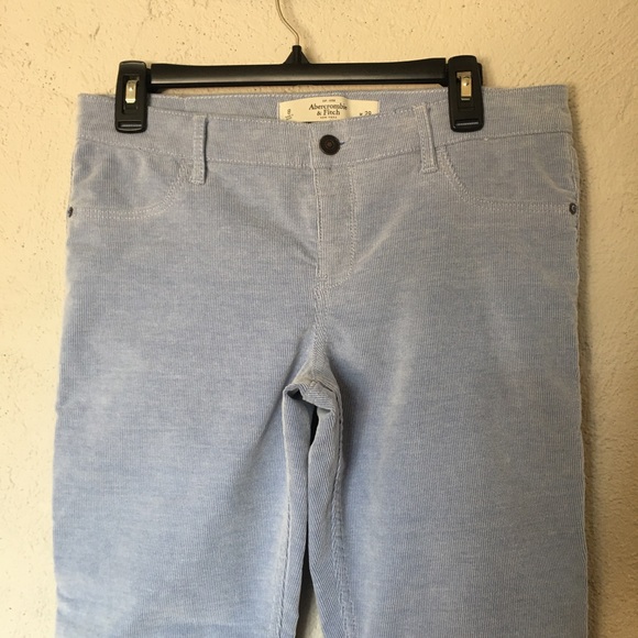 Abercrombie & Fitch Light Blue Corduroy Pinstripe Pants - Picture 3 of 12